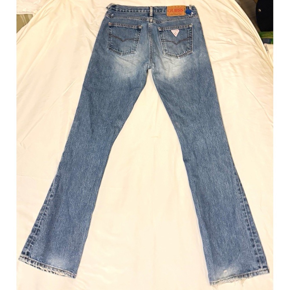 GUESS Blue Medium Wash Denim Bootcut Jeans Mens 29 Regular Fit 100% Cotton 10046